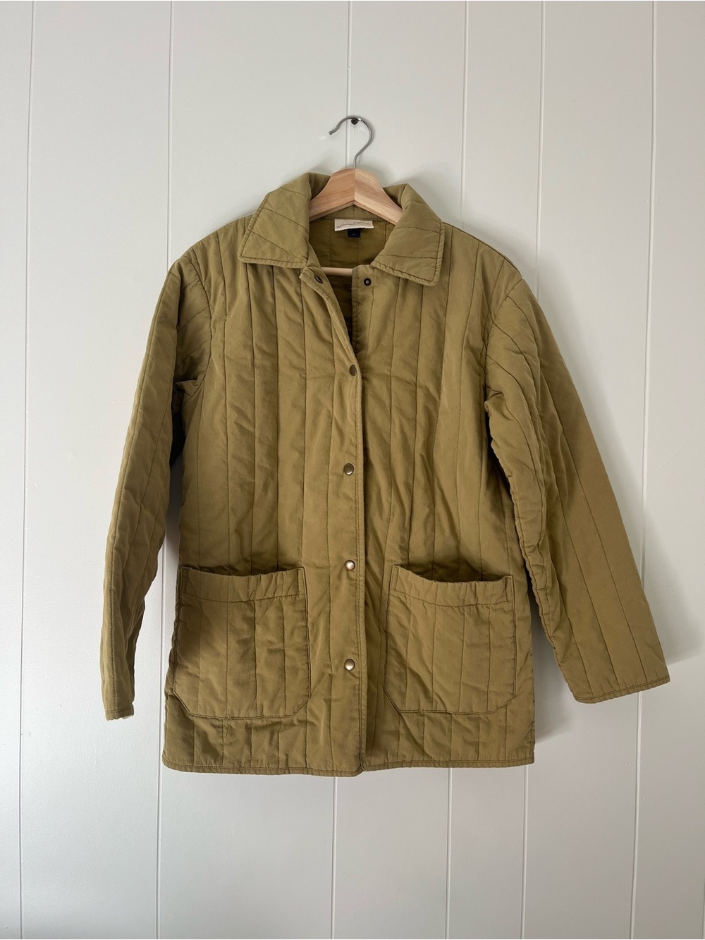 Universal Thread Olive Quilted Snap-Front Puffer Jacket